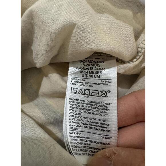 Baby Gap Girl’s Blue Plaid Cotton Lined Short Sleeve Shirt- Size 18-24 Months - Picture 6 of 6